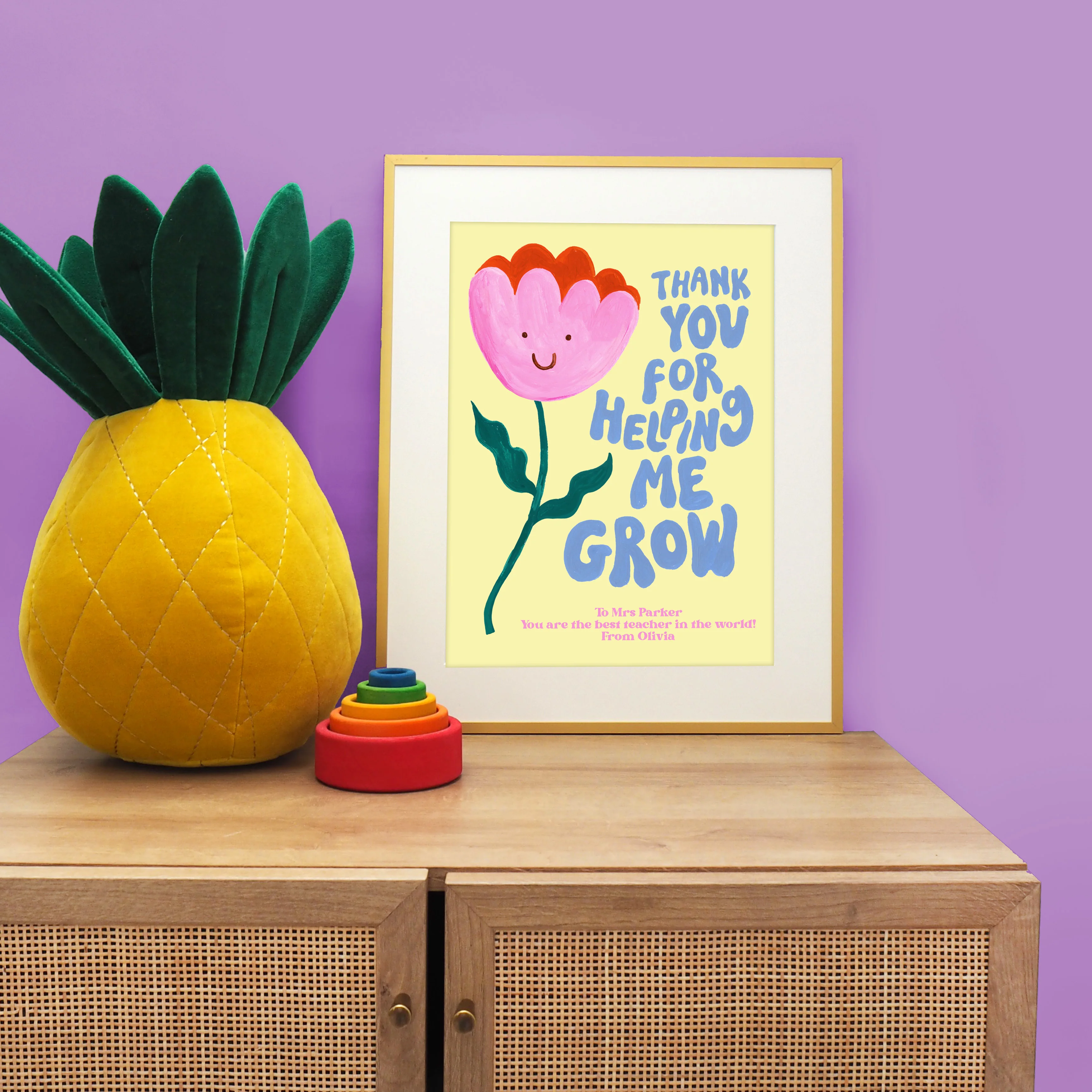 Thank You For Helping Me Grow Personalised Print - Image 2