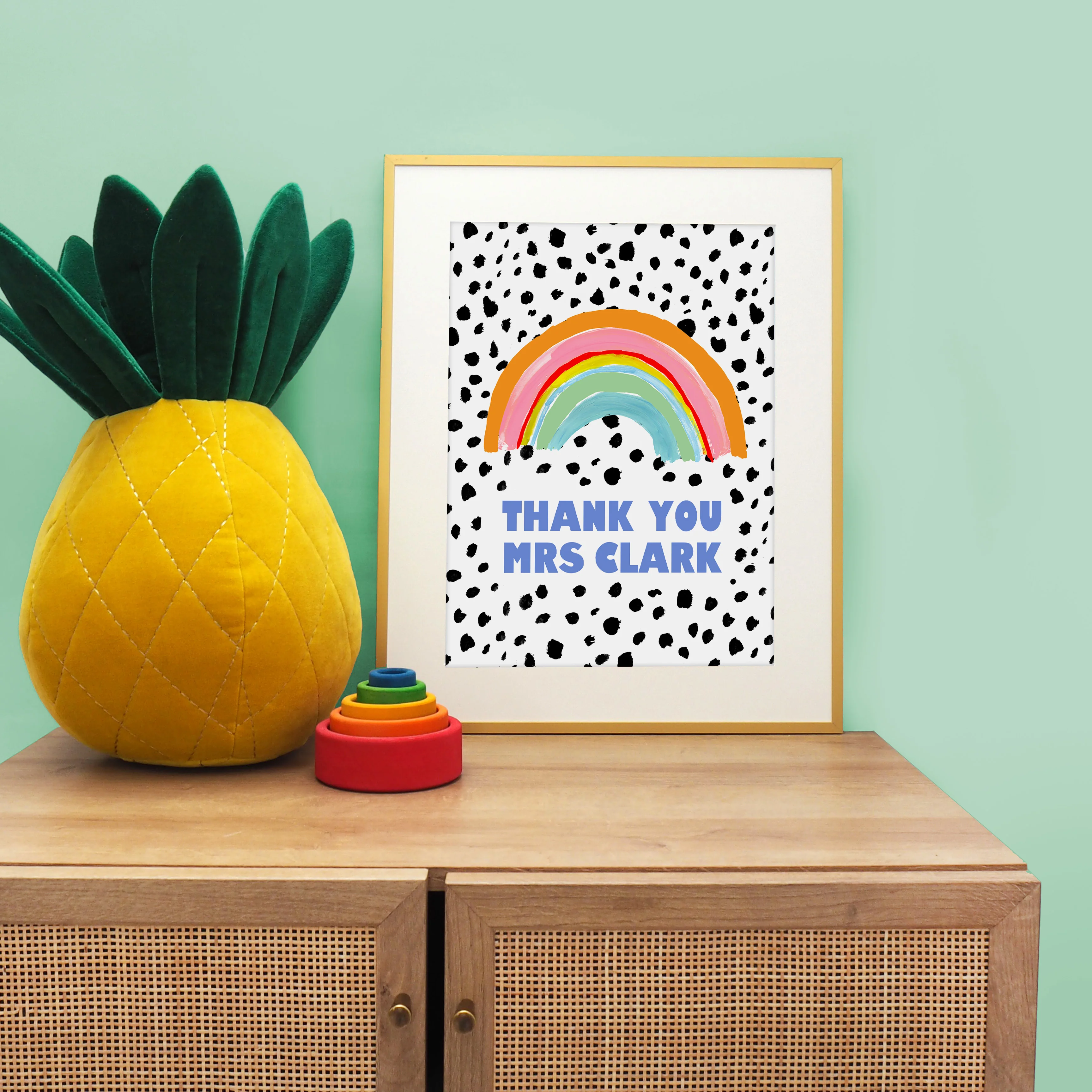 Thank You Rainbow Personalised Print - Image 2