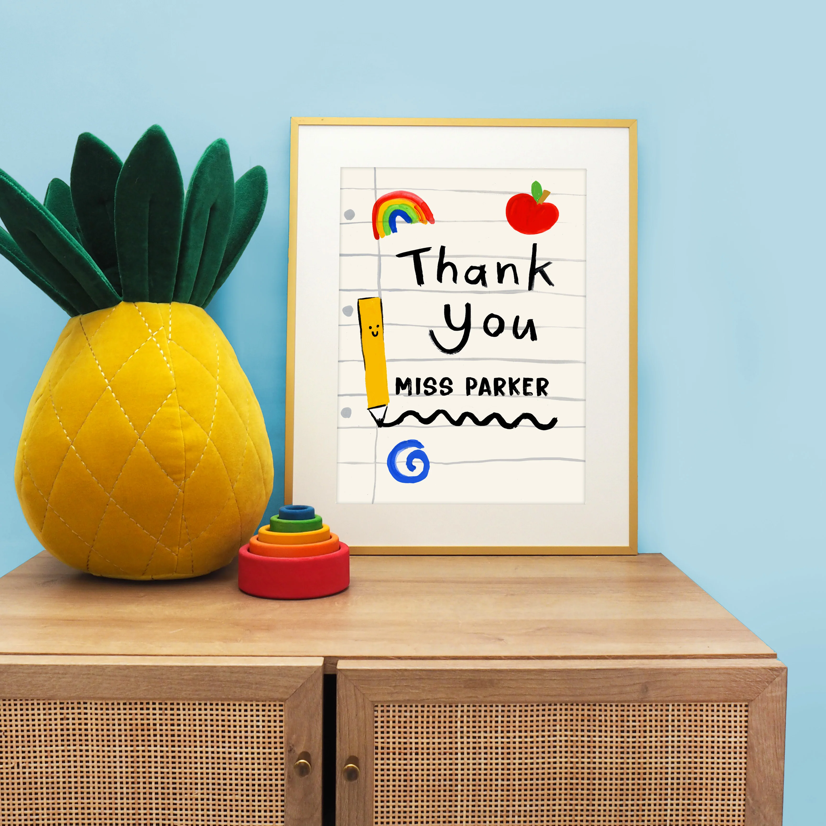Thank You Teacher Notebook Personalised Print - Image 2
