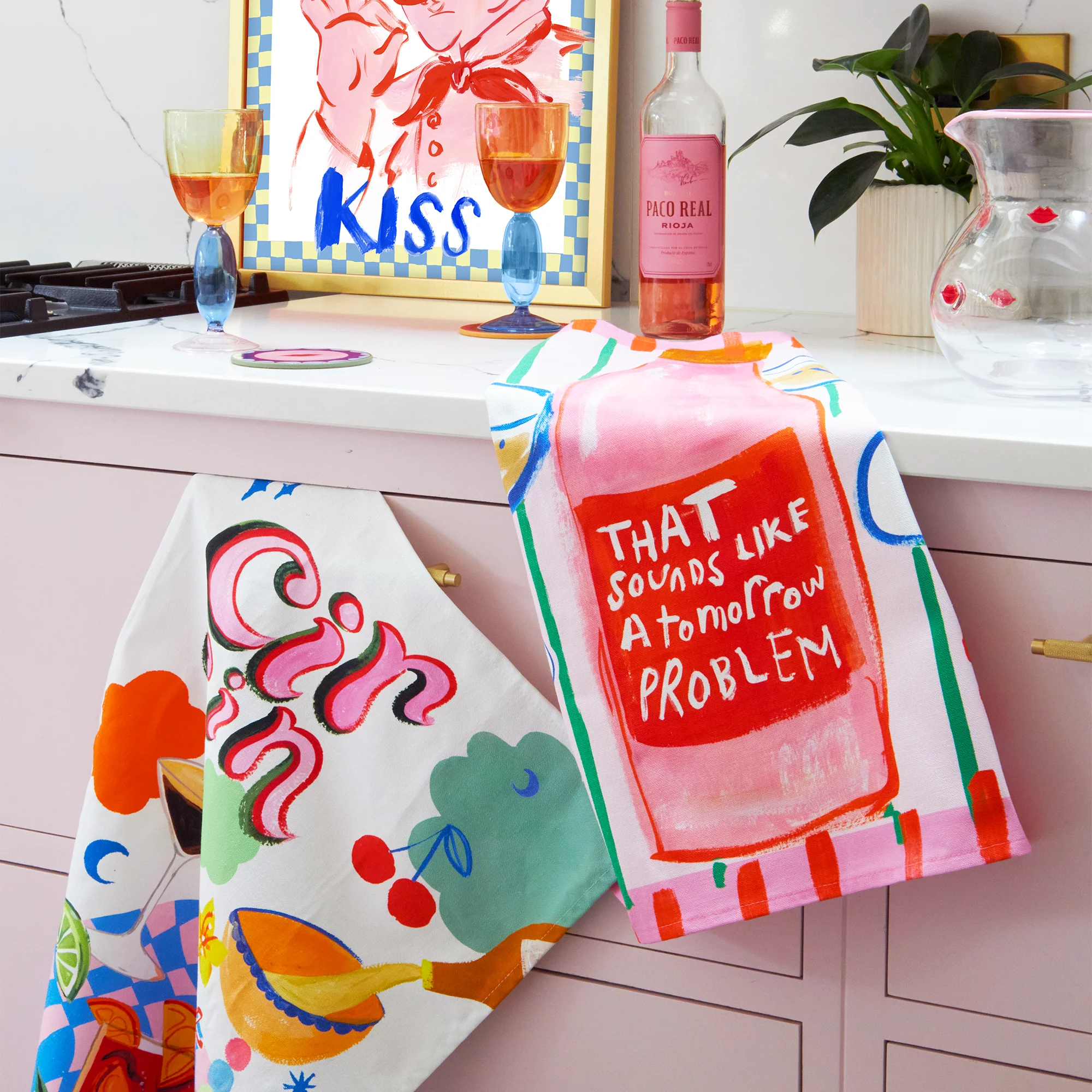 Cin Cin Tea Towel - Image 2