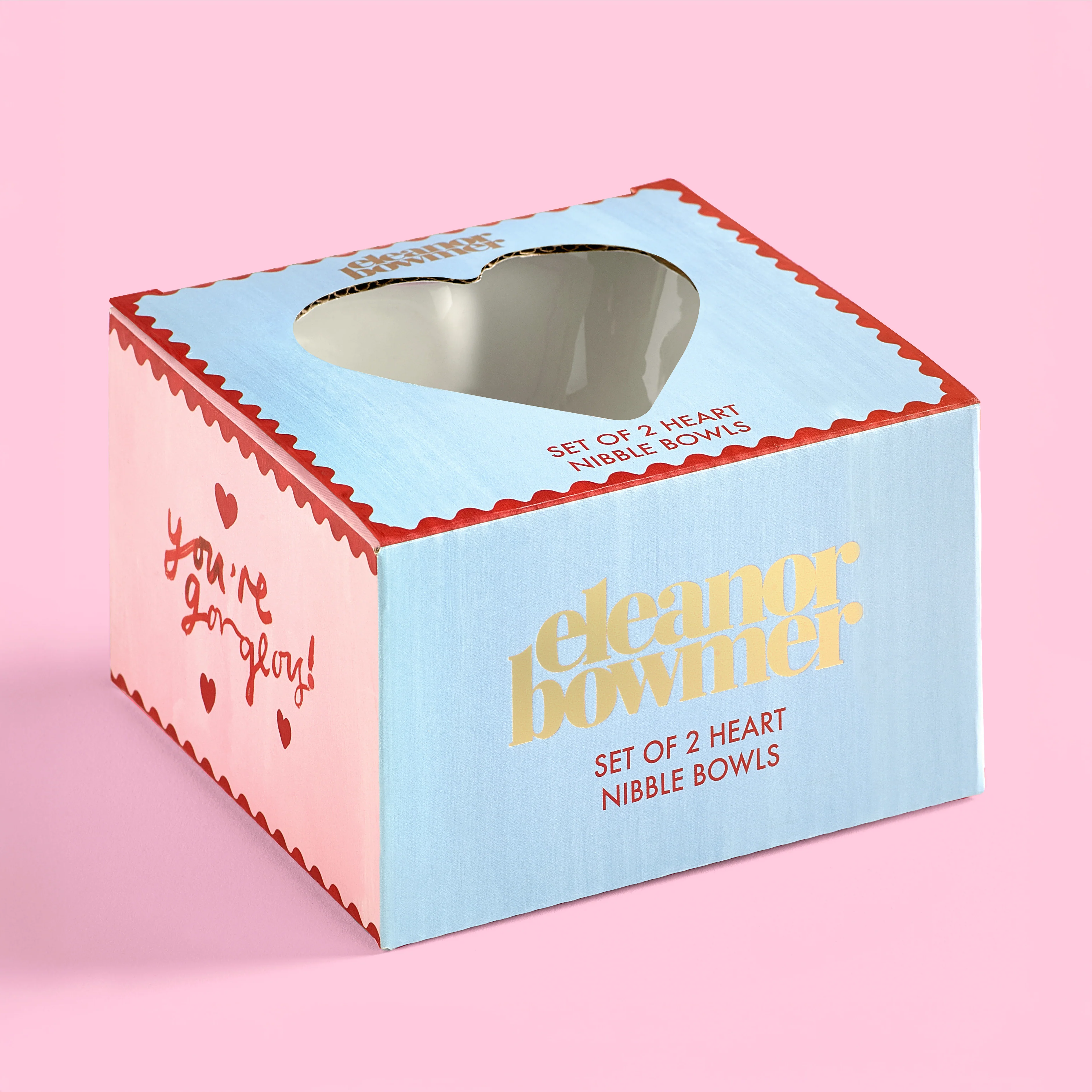 With Love Heart Nibble Bowls - Set of 2 - Image 5